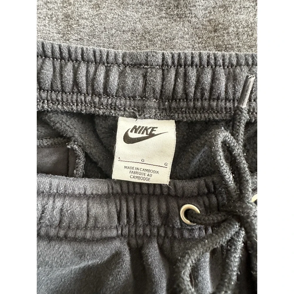 Nike Men's Club Fleece Joggers Sweats Black Royal Orange Fuzzy Logo Pockets XL